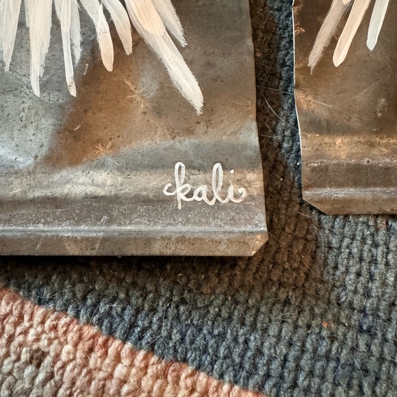 Hand painted Vintage tin ceiling tiles, angels - Picture 4 of 4